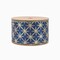 LaRibbons 2 1/2" Wired Ribbon | Blue Satin with Gold Stars | 10 Yard Roll
